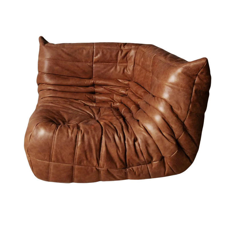 Leather Togo Sofa Corner Piece