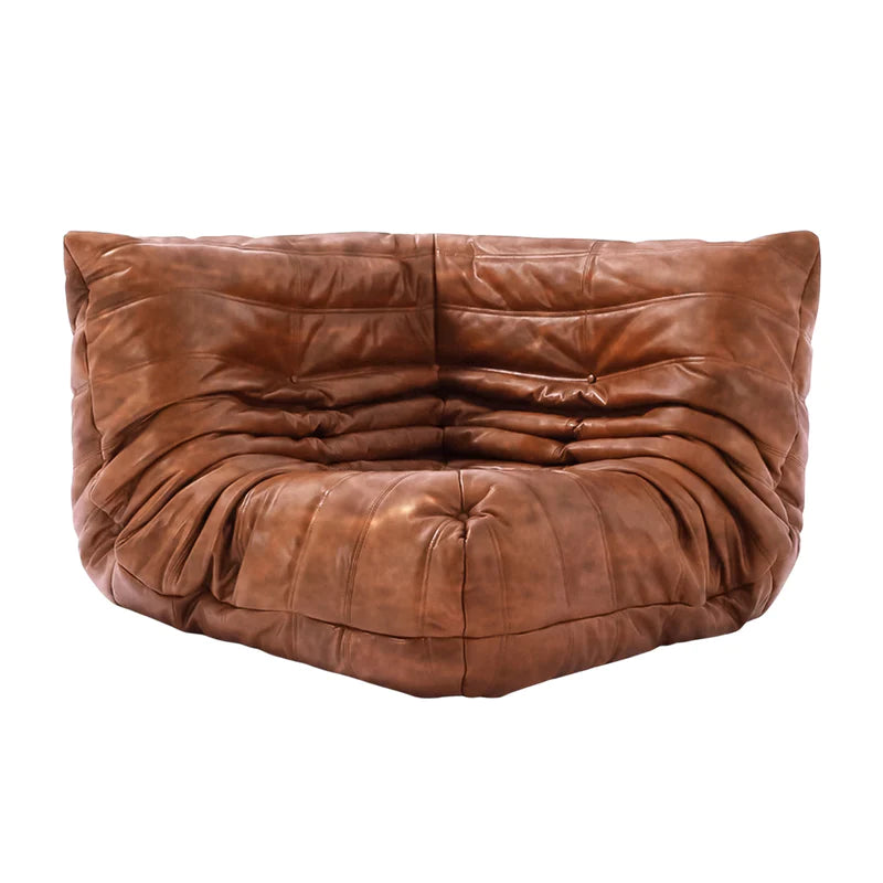 Leather Togo Sofa Corner Piece